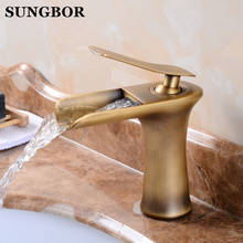 High Quality Water Saver Brass Single Hole and Single Handle Waterfall Basin Mixer Tap Faucets, Antique Bathroom Faucet AL-7133F 2024 - buy cheap