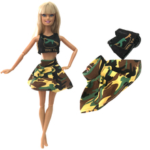 NK-Conjunto de ropa de camuflaje para muñeca Barbie, conjunto de vestido de imitación para muñeca Barbie, accesorios, juguetes de regalo, 270C 5X 2024 - compra barato