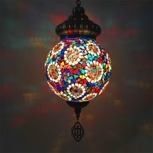 Moroccan Turkish Style Retro Vintage Pendant Light E27 Base Mediterranean Style Decoration Mosaic Hanging Lamp 2024 - buy cheap