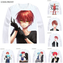 Assassination Classroom Ansatsu Kyoushitsu T-Shirt Long Sleeve Shirts Anime Akabane Karuma Akabane Karma Class 3-E Cosplay Shirt 2024 - buy cheap