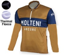 Зимние флисовые теплые длинные велосипедные кофты 2018 MOLTENI ARCORE ретро классические Mtb с длинным рукавом мужская велосипедная Одежда для велоспорта 2024 - купить недорого