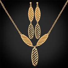 Jewelry Sets For Women Earrings Necklace Fashion Jewelry Gold Color Long Earrings Bridal Jewelry Sets NE914 2024 - buy cheap