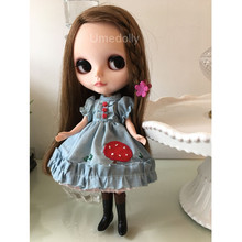 New Arrival 1PCS Cute Denim Dress for Blyth, Licca, Azone, 1/6 BJD, Pullip Doll Clothes Outfits Accessories 2024 - buy cheap