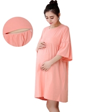 Summer pregnancy-dress large size loose pregnant women's dress breastfeeding dress maternity clothes gestantes pregnancy clothes 2024 - buy cheap