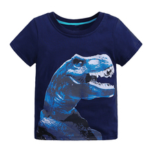 Diversas camisetas infantis estampadas jurassic park, camisetas de filmes, dinossauro, crianças, manga curta, meninos, meninas 2024 - compre barato