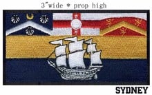 Австралийский флаг Сиднея, 3 дюйма, широкая вышивальная нашивка для вышивки нитью/комплект для вышивки/costura 2024 - купить недорого