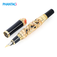 Luxury Eastern Dragon Fountain Pen Vintage Brand Gold Iraurita 0.5mm Ink Writing Pens School Office Business Stationery 2024 - buy cheap
