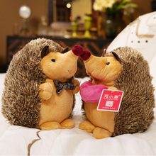 about 17cm cute loves hedgehog plush toy couples hedgehogs soft doll kid's toy proposal, birthday gift b2197 2024 - buy cheap