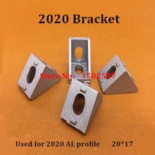 10pcs 2020 Corner Brackets corner fitting angle aluminum 20x20 L Connector bracket fastener for 2020 Industrial Auminum Profile 2024 - buy cheap