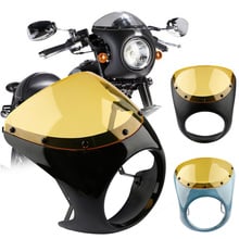 Cafe Racer Handlebar Headlight Windshield 7 Inch Fairing Screen for Harley Motorcycle Universal Parts M8617 2024 - buy cheap