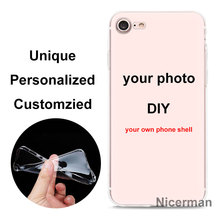 Customized DIY image Picture TPU Silicone case for iPhone 11 12 Pro Max SE X XR XS MAX 7 8 6 6S Plus 11 Pro 12 Mini Cover Coque 2024 - buy cheap