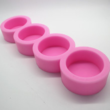 1 pcs Quatro-Buracos Molde Circular (xj1113) Silicone Handmade Soap/Bolo Mold Mold Artesanato DIY 2024 - compre barato