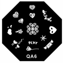 QA new design stamping plate Manicure Nail Image Stamp Template Love Flowers  QA06 2024 - buy cheap