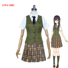 Liva girl-disfraz de Cosplay de Anime Citrus para mujer, disfraces de Aihara Mei, uniformes escolares, chaqueta, camisa, falda, ropa para el cuello 2024 - compra barato