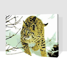 MaHuaf-A1047 bosque Tigre DIY pintura por números animal digital pintado a mano pintura al óleo sobre lienzo para la decoración del hogar de la sala de estar 2024 - compra barato