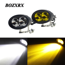 BOZXRX 1 Pcs Motorcycle Headlight Bulbs Led 12-80V Auxiliary Lamp Scooters Fog Double Spotlight LED Headlamp Working Spot Light 2024 - buy cheap