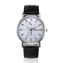 Timezone#301 Retro Men's Watch Design Leather Band Analog Alloy Quartz Wrist Watch   2024 - buy cheap