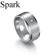 Новое поступление, никогда не выцветающее кольцо из нержавеющей стали 316L с фианитами, кольцо для мужчин и женщин, подарок, бижутерия 2024 - купить недорого