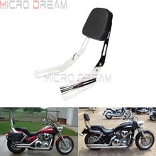Chrome Motorcycle Sissy Bar Backrest w/ Pad For Honda VTX 1800F  VTX1800F 2005-2011  VTX1300C VTX1800C VTX 1300C 1800C 1999-2019 2024 - buy cheap
