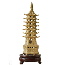 feng shui Decorating Metal 3D Model China Wenchang Pagoda Tower Statue Souvenir Gift Home Decoration Copper Handicraft 2024 - buy cheap