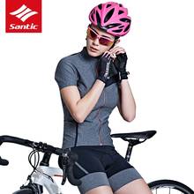 Santic Women Cycling Jersey Short Sleeve Jersey Bike Bicycle Clothing Spring Summer Breathable Cycle Wear Shirt High Tech Fabric 2024 - buy cheap