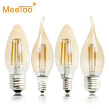 E27 E14 E12 E17 2W 4W 6W 220V 110V C35 Dimmable Retro Filament LED Bulb Lamp Candle Light Chandelier Night Light For Indoor Home 2024 - buy cheap