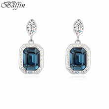 Crystals from Swarovski Zinc Alloy  fashion Drop Earrings For Free Shipping Geometric Crystal jewelry for women 2024 - buy cheap