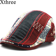 Xthree Fashion Beret hat casquette cap Cotton Hats for Men and Women children's Visors Sun hat Gorras Planas Flat Caps 2024 - buy cheap
