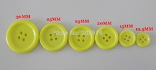 NB0037 4 holes nylon button 150pcs mix sizes 12.5mm-15mm-20mm-23mm-25mm-30mm Yellow buttons for children 2024 - buy cheap