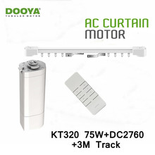 Dooya Home Automation Electric Curtain Motor KT320E 75W+DC2760 2 Channel Remote Control+3M Track,Smart Curtain Track System 2024 - buy cheap