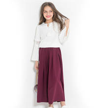 Teenage Girls Clothing Set 2019 Spring Kids Suits Long Sleeve 2pcs for Teen Children Clothes Fashion Chiffon Blouse + Skirt 6-14 2024 - buy cheap