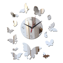 Прямые продажи настенные часы diy украшения дома зеркальные акриловые наклейки часы-наклейка кварцевые иглы для гостиной мода 2024 - купить недорого