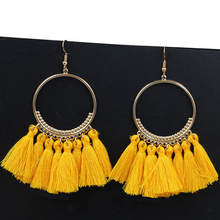 6 Colors Bohemia Tassels Earrings For Women Fashion Statement Dangle Earrings Ethnic Jewelry Brincos Pendientes Lol oorbellen 2024 - buy cheap