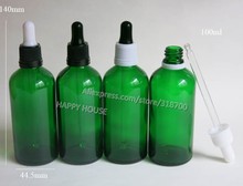 360pcs/lot 100ml Green Glass Essential Oil Bottle, 100cc Glass Dropper Bottle, Glass Cosmetic Packaging 2024 - buy cheap