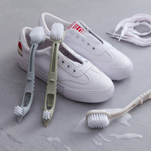 Кроссовки с длинной ручкой для мытья кистей и обуви, инструменты для чистки и портативная пластиковая обувь с двойной головкой 2024 - купить недорого
