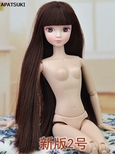 Cabeça de boneca bjd, brinquedo de alta qualidade, 12 articulações móveis, corpo de boneca e corpo de boneca para boneca bjd de 11.5 ", boneca 1/6 com cabelo marrom 2024 - compre barato
