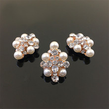 10 Uds. De 16x22mm de aleación de Metal, perlas de imitación de cristal, diamantes de imitación de flores, Charm para accesorios de fabricación de joyas 2024 - compra barato