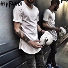 2018 big and tall Clothing designer citi trends Clothes Kanye West T shirt homme Curved hem Tee plain white Extended T shirt 2024 - buy cheap