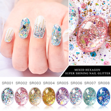 RBAN NAIL 1 Box Nail Shining Glitter Flakes Sparkly Holographic Nail Powder Sequins Polish Manicure Nails Art Decorations 2024 - buy cheap