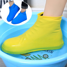 Rain Shoe Cover Waterproof Rubber Anti Slip Rain Boot Overshoes Raincoat Reusable Silicone Insoles Shoes Outdoor Camping Tools 2024 - buy cheap
