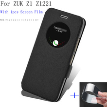 2pcs View window For Lenovo ZUK Z1 cover case For Lenovo ZUK Z1 Z1221 Pu leather phone case flip cover for zuk z 1 phone bag 2024 - buy cheap