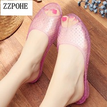 ZZPOHE-Chanclas de playa para mujer, zapatos planos transparentes a la moda, de verano, NUEVAS SANDALIAS, 2021 2024 - compra barato