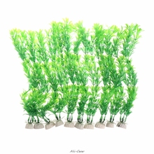 10Pcs Underwater Aquatic Plants Plastic Vivid Artificial Green Plant Grass Fish Tank Aquarium Ornament Decor 2024 - buy cheap