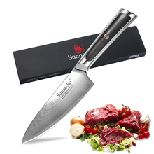 Sunnecko, faca de chef de 6.5 ", facas de chef de cozinha, japonesas, alta qualidade, aço damasco vg10, lâmina afiada, ferramentas de corte, cabo g10 2024 - compre barato