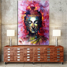 Pink Watercolor Zen Abstract Picture Wall Art Buddha Portrait Painting Print on Canvas Office Home Decor Poster Bedroom Decor 2024 - buy cheap