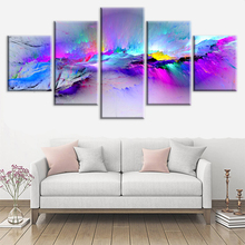 Pintura colorida de la lona abstracta para decoración del hogar, Arte Modular de nubes, imágenes de pared para sala de estar, dormitorio, moderna, sin marco 2024 - compra barato