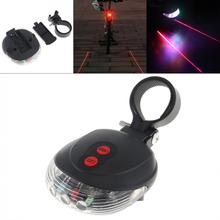 Luces traseras para bicicleta, luces traseras impermeables de líneas paralelas, proyección láser + 5 LED, luz de advertencia de seguridad para ciclismo 2024 - compra barato