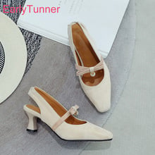 Sale  Brand New Glamour Beige Black Women Wedding Sandals 3 Inch Heels Lady Nude Shoes ES917 Plus Big Small Size 10 28 43 46 2024 - buy cheap