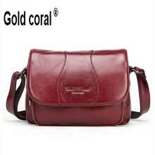 GOLD CORAL Genuine Leather Small Crossbody bags for Women Messenger Bags Famous Designer Ladies Shoulder Bag Women's Handbags 2024 - buy cheap