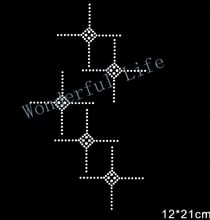 Free shipping  Rhinestone Motif Transfer Design   five cross total size is 21*12CM for 20PCS/lot 2024 - buy cheap